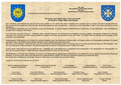 EGS - Stellungnahme zum Krieg in der Ukraine