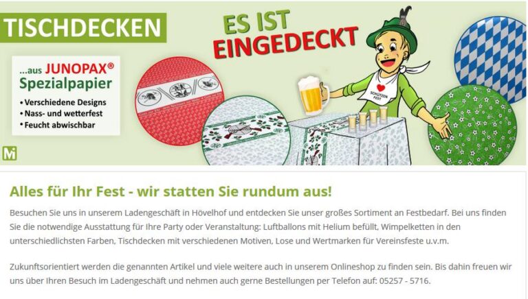 Tischlein deck dich…..